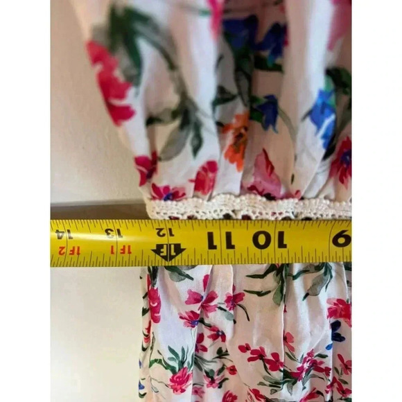 Lovers + Friends Button Front Spaghetti Strap Lani Mid Dress Floral Sz S - Picture 11 of 15